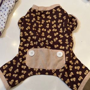 Fox covered Pajamas for Dog or Cat. Size Small. Never Worn, Like New!